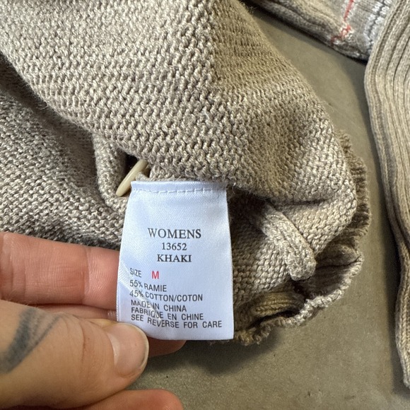 Woolrich Beige and Gray Cardigan Sweater - Picture 8 of 10